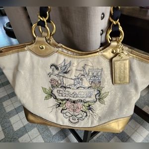 Coach limited edition tattoo shoulder bag